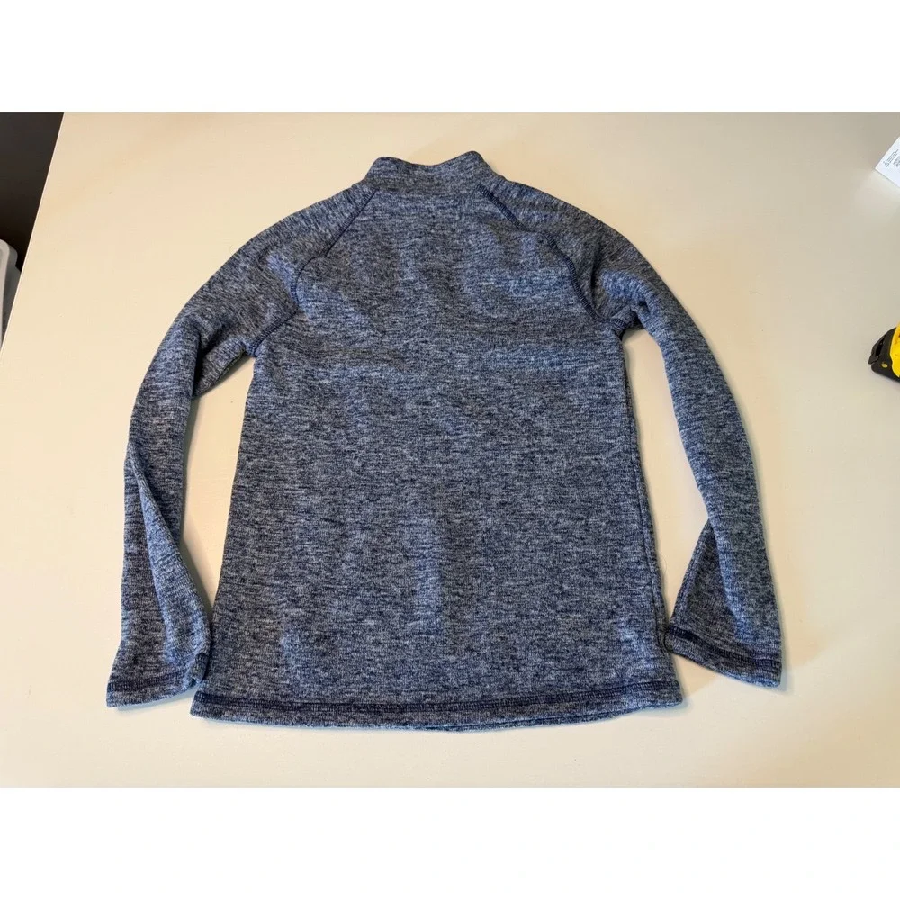 All In Motion Boys Blue Heathered Quarter Zip Fleece Pullover  Size M 8/10